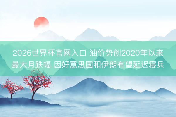2026世界杯官网入口 油价势创2020年以来最大月跌幅 因好意思国和伊朗有望延迟寝兵